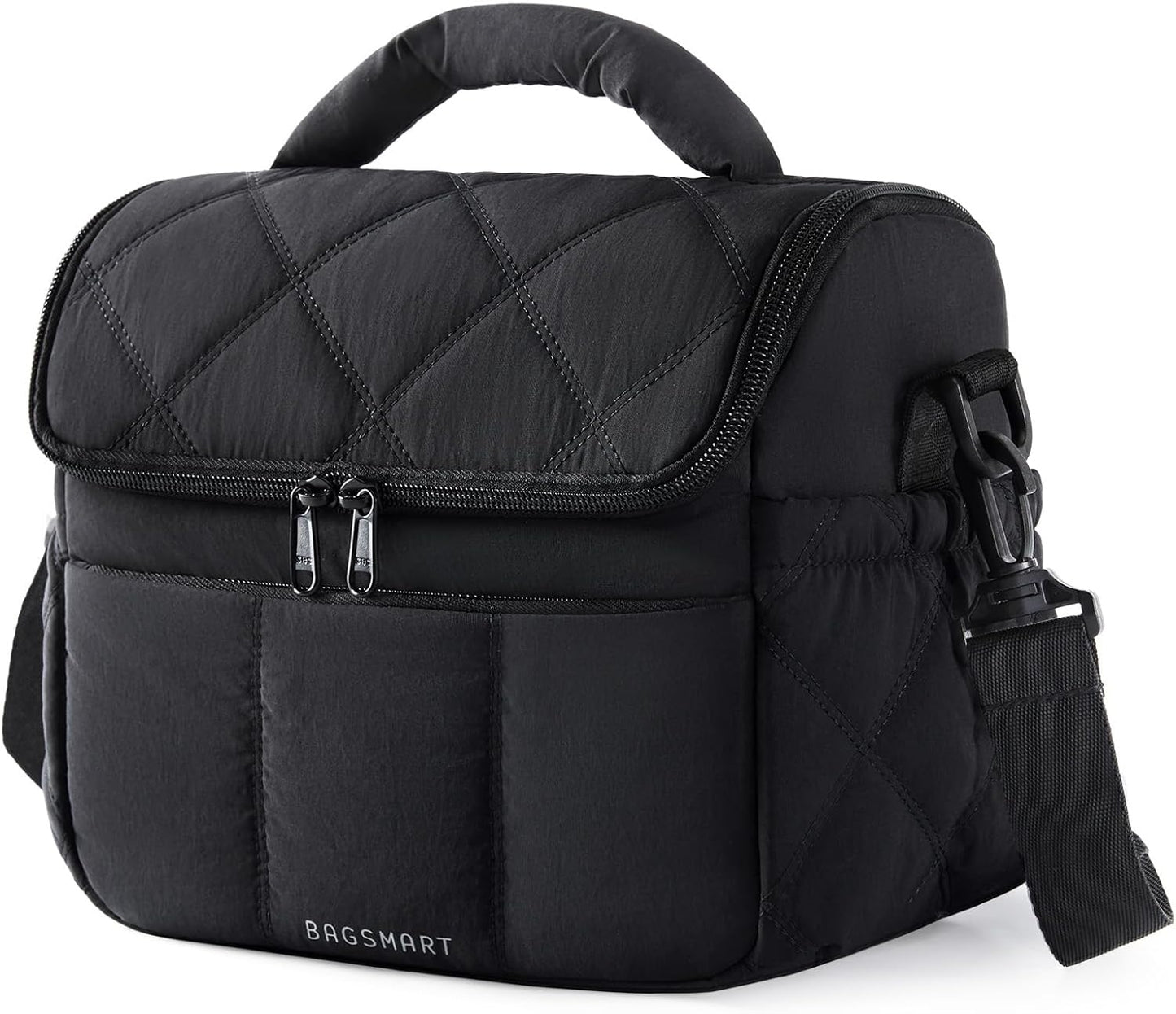 Anastas Lunch Bag Women, Double Deck Insulated Lunch Box, Quilted Puffer Lunch Tote, Leakproof, Durable & Reusable Large Lunch Cooler