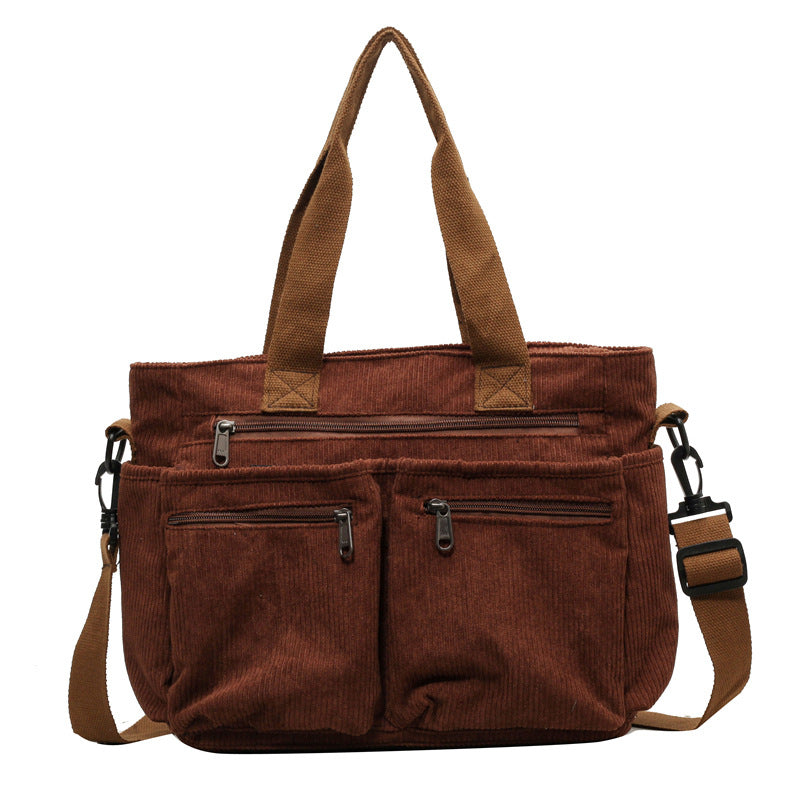Women's Casual Solid Color Zipper Crossbody Bag, Large Capacity Multi-pocket Design Portable Shoulder Bag for Daily Used, Girl Fashionable Shopping Bag