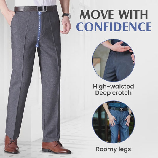 OldenEase - LAST DAY 70% OFF - Men’s Pleated Ice Silk High-Waist Comfort Pants