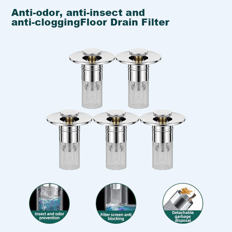 ✨️-Last Day Promotion 49% OFF🏆Pop Up Sink Drain Strainer--🛀Removes odors and prevents blockages