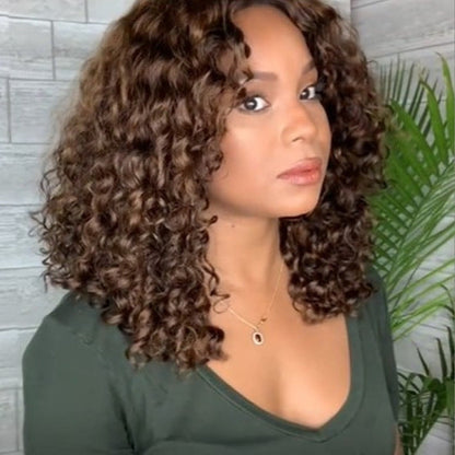 Cross-Border Women'S European And American African Small Rolls Wigs Fashionable Short Curl Front Lace Wigs Chemical Fiber Full Head Cover