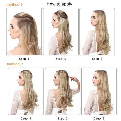 20Sec Hair Magic! Invisible 100% Gray Coverage! U-Part Wig Undetectable Glueless Wiglet for Thin Hair