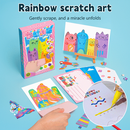 🎅20Pcs DIY Rainbow Scratch Art