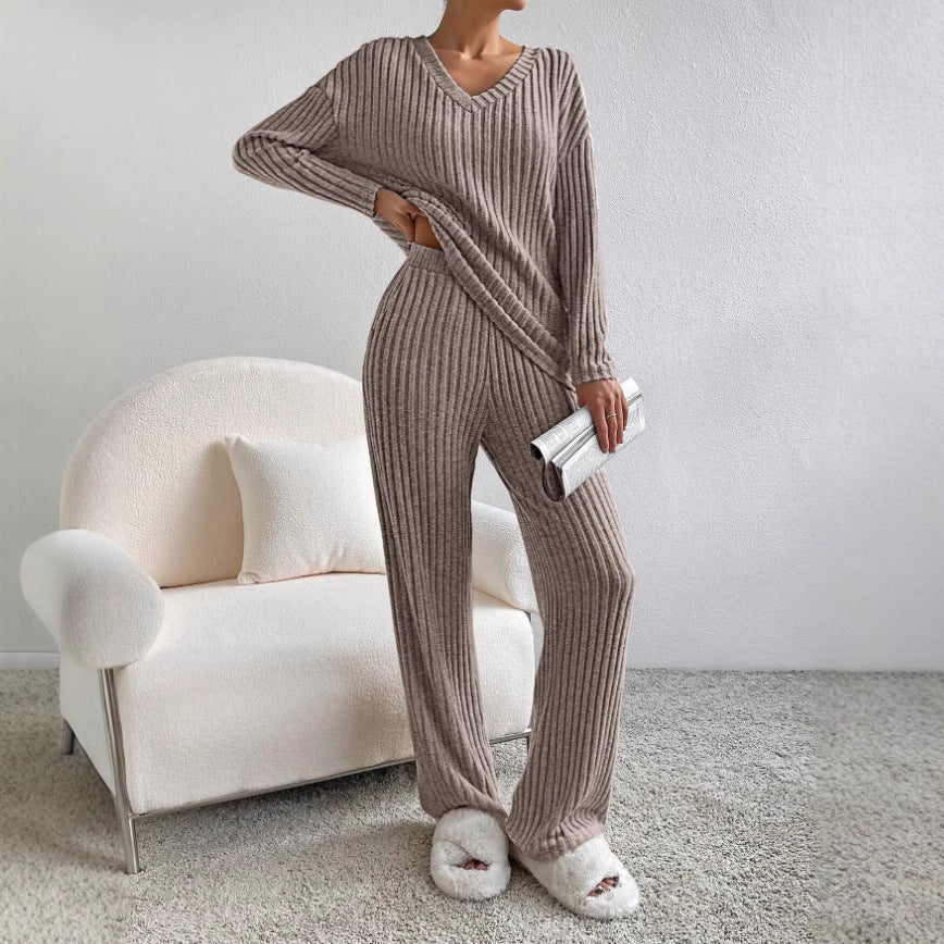 📦Buy 2 for FREE shipping!🎁Women's Long-Sleeved Knit Ribbed Pajama Set
