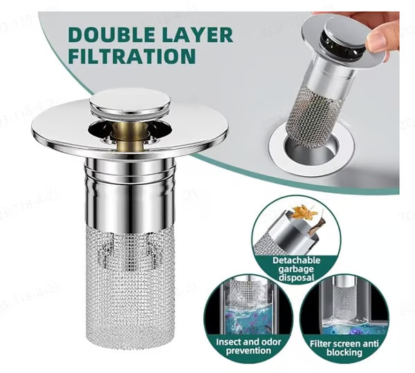 ✨️-Last Day Promotion 49% OFF🏆Pop Up Sink Drain Strainer--🛀Removes odors and prevents blockages