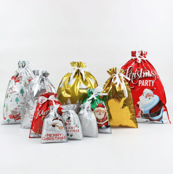 🎄Drawstring Christmas Gift Bags (Biodegradable)