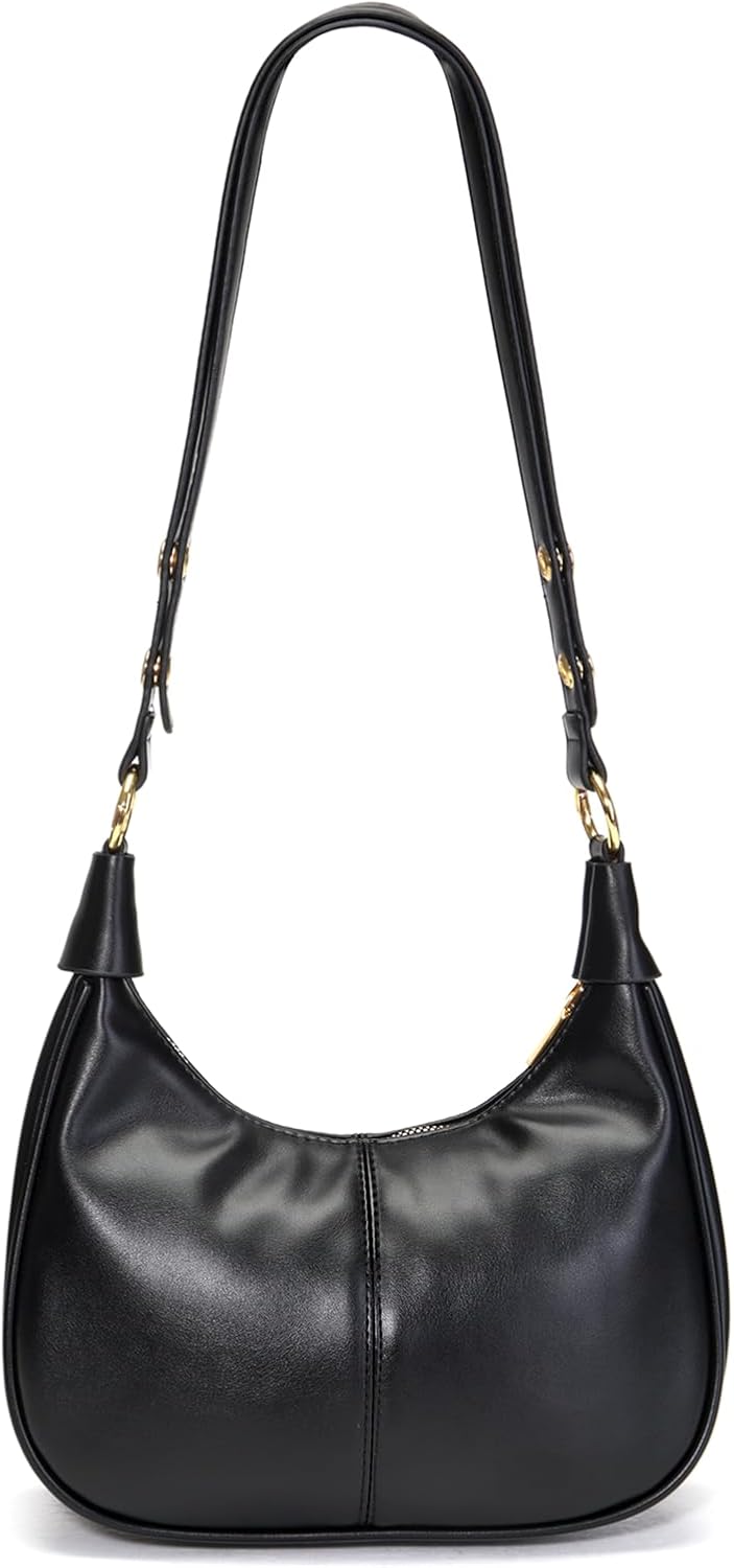 [Buy 2 Free Shipping]Shoulder Bags for Women Small Hobo Bags Crescent Shaped Cute Retro Tote Handbag Mini Clutch Purse with Zipper Closure