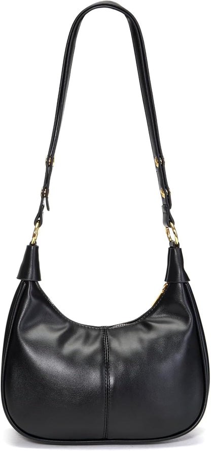 [Buy 2 Free Shipping]Shoulder Bags for Women Small Hobo Bags Crescent Shaped Cute Retro Tote Handbag Mini Clutch Purse with Zipper Closure