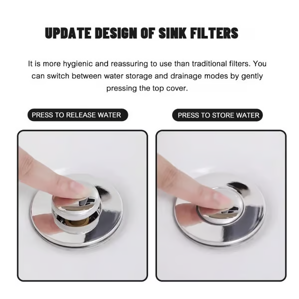 ✨️-Last Day Promotion 49% OFF🏆Pop Up Sink Drain Strainer--🛀Removes odors and prevents blockages