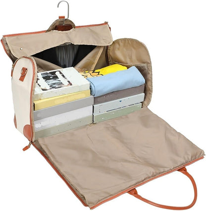 🧳 Ultimate Leather Travel Bag —Folding Suit Storage Bag Capacity Luggage Handbag Travel Sport Outdoor Multi Function Organizer