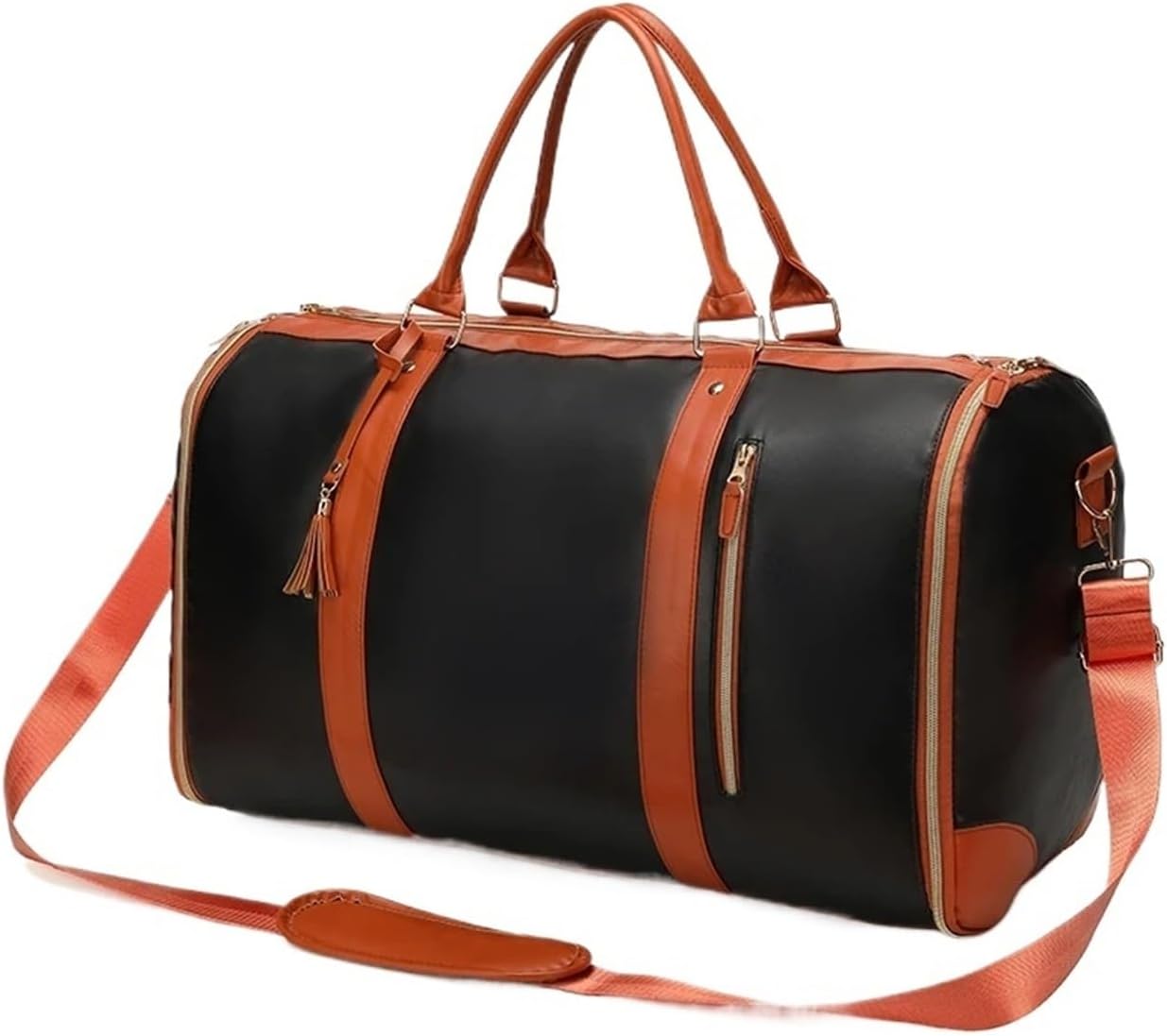 🧳 Ultimate Leather Travel Bag —Folding Suit Storage Bag Capacity Luggage Handbag Travel Sport Outdoor Multi Function Organizer