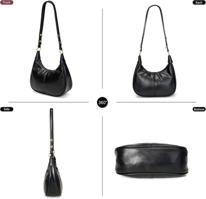 [Buy 2 Free Shipping]Shoulder Bags for Women Small Hobo Bags Crescent Shaped Cute Retro Tote Handbag Mini Clutch Purse with Zipper Closure