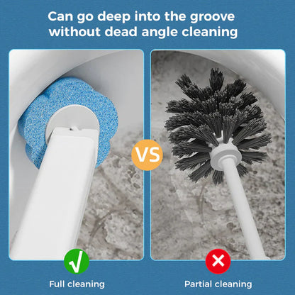 ✨️-LAST DAY 50% OFF🔥Disposable Toilet Brush Set – with Built-In Cleaner & 24 Refills