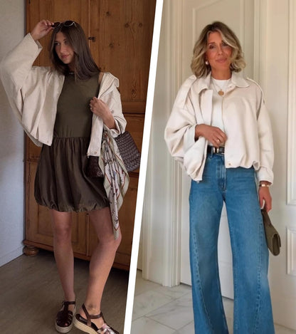 Womens Faux Suede Bomber Jacket Casual Lapel Pilot Cropped Coat Oversized Motorcycle Jackets 2025 Outerwear