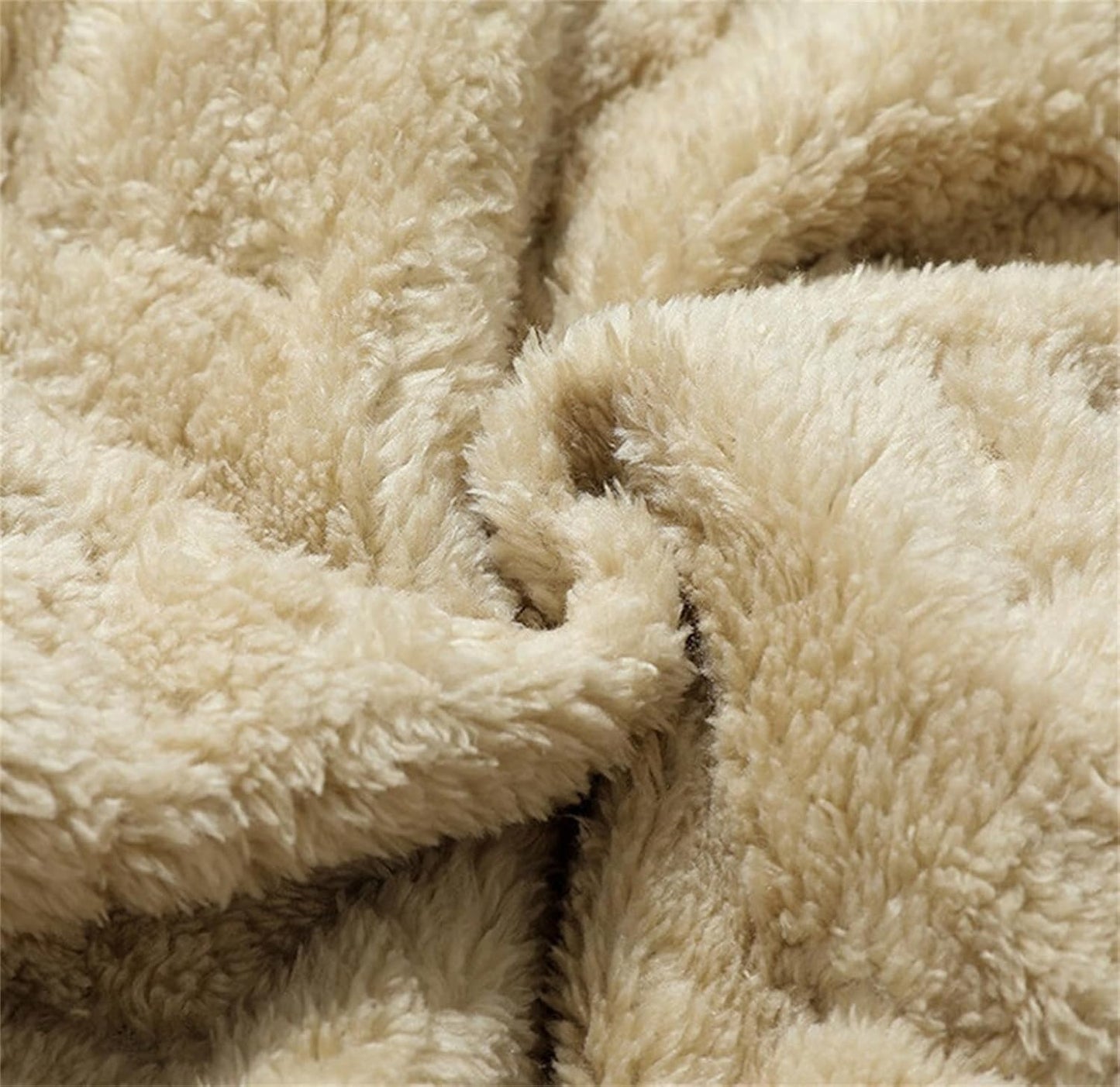 Men's Winter Warm Quilted Jogger Pants, Warm Fleece Jogging Pants, Cashmere-Lined Sweatpants with Zipper Pockets