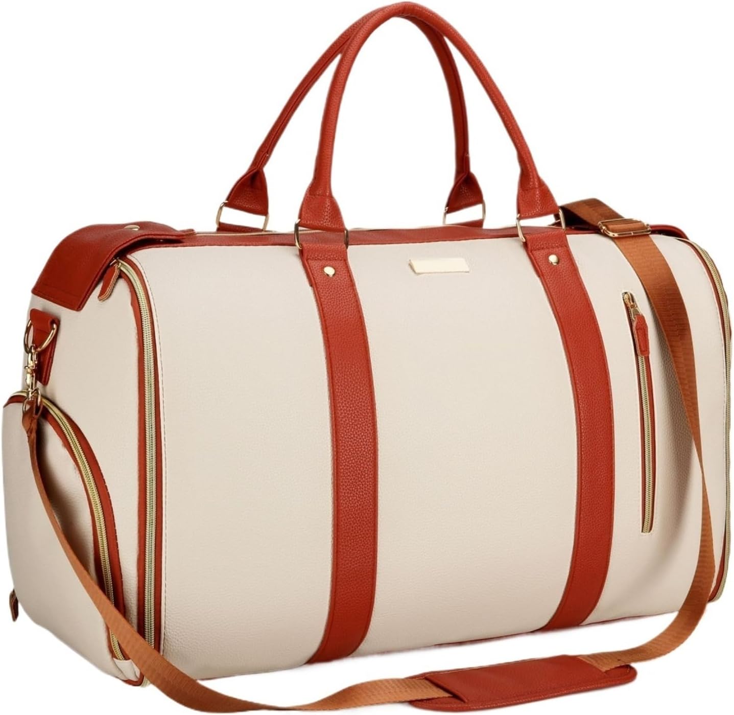 🧳 Ultimate Leather Travel Bag —Folding Suit Storage Bag Capacity Luggage Handbag Travel Sport Outdoor Multi Function Organizer