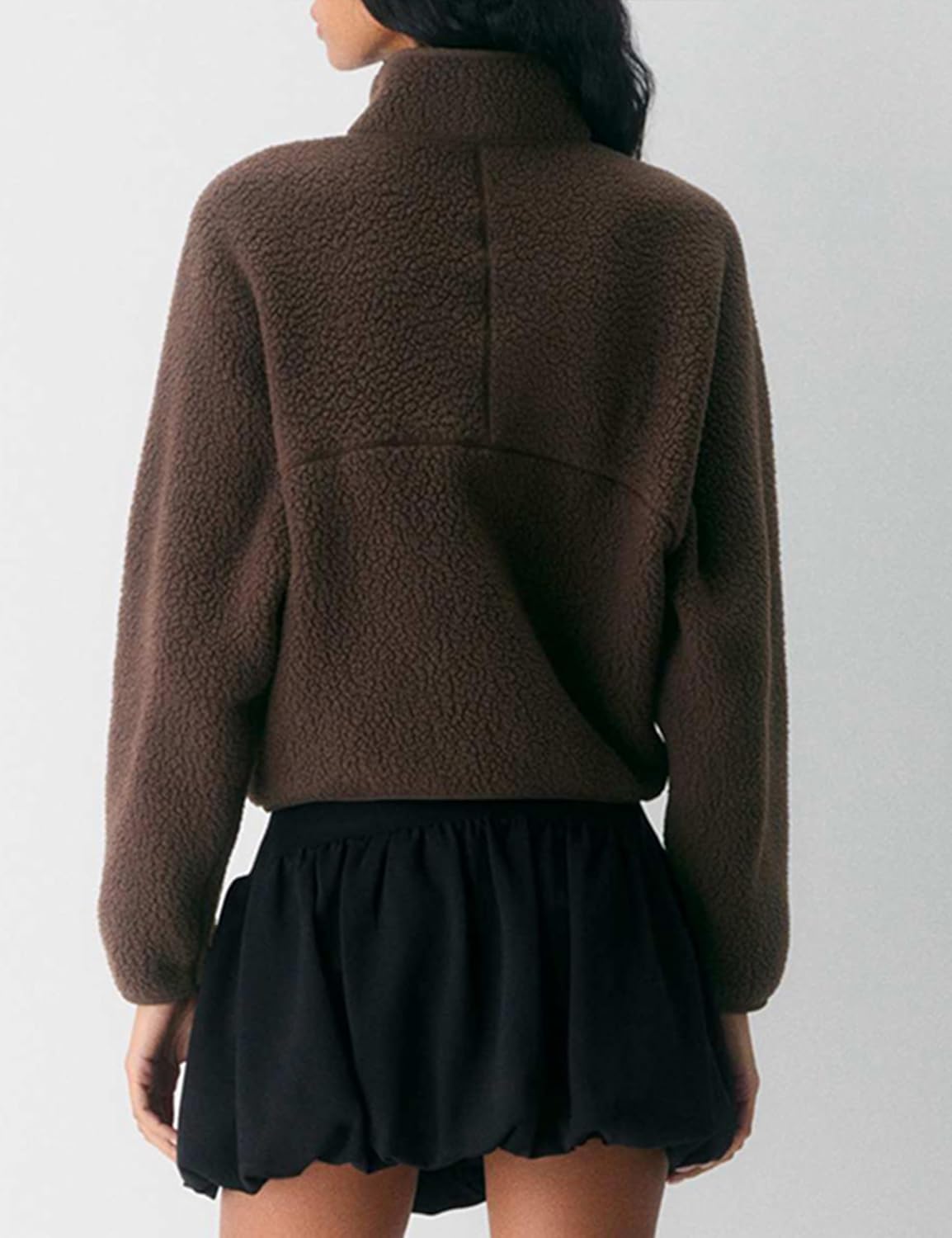 🧊🧊Fleece Jackets Women Causal Long Sleeve Sherpa Jacket Warm Ziper Fuzzy Coat Sweatshirts Trendy with Pockets