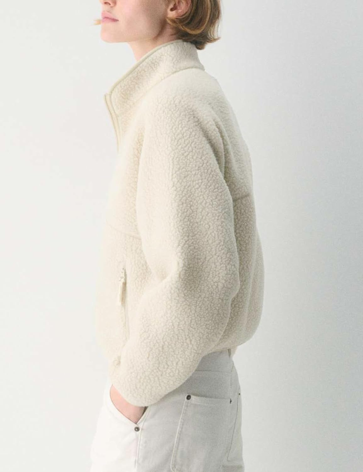 🧊🧊Fleece Jackets Women Causal Long Sleeve Sherpa Jacket Warm Ziper Fuzzy Coat Sweatshirts Trendy with Pockets