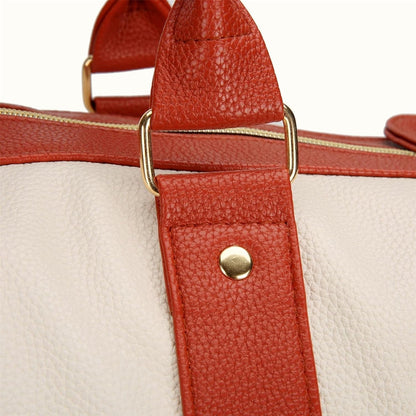 🧳 Ultimate Leather Travel Bag —Folding Suit Storage Bag Capacity Luggage Handbag Travel Sport Outdoor Multi Function Organizer