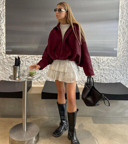 Womens Faux Suede Bomber Jacket Casual Lapel Pilot Cropped Coat Oversized Motorcycle Jackets 2025 Outerwear