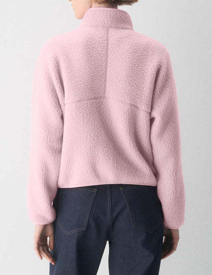 🧊🧊Fleece Jackets Women Causal Long Sleeve Sherpa Jacket Warm Ziper Fuzzy Coat Sweatshirts Trendy with Pockets