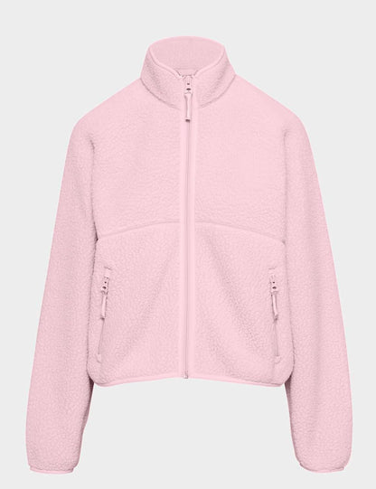 🧊🧊Fleece Jackets Women Causal Long Sleeve Sherpa Jacket Warm Ziper Fuzzy Coat Sweatshirts Trendy with Pockets