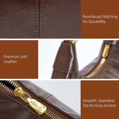 [Buy 2 Free Shipping]Shoulder Bags for Women Small Hobo Bags Crescent Shaped Cute Retro Tote Handbag Mini Clutch Purse with Zipper Closure