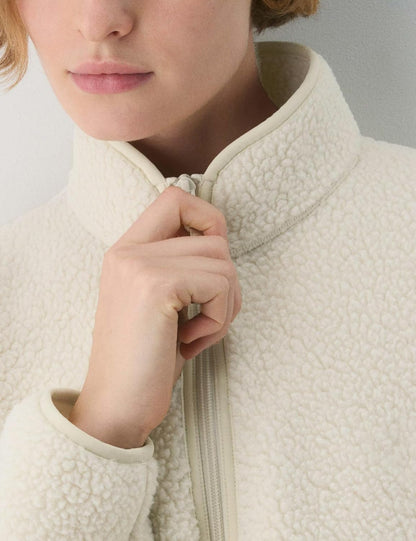 🧊🧊Fleece Jackets Women Causal Long Sleeve Sherpa Jacket Warm Ziper Fuzzy Coat Sweatshirts Trendy with Pockets