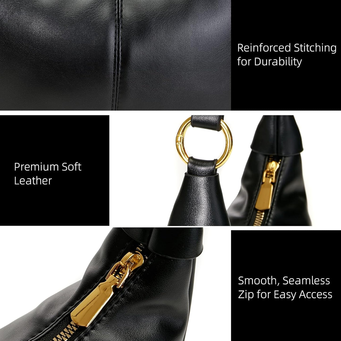 [Buy 2 Free Shipping]Shoulder Bags for Women Small Hobo Bags Crescent Shaped Cute Retro Tote Handbag Mini Clutch Purse with Zipper Closure