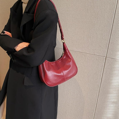 [Buy 2 Free Shipping]Shoulder Bags for Women Small Hobo Bags Crescent Shaped Cute Retro Tote Handbag Mini Clutch Purse with Zipper Closure