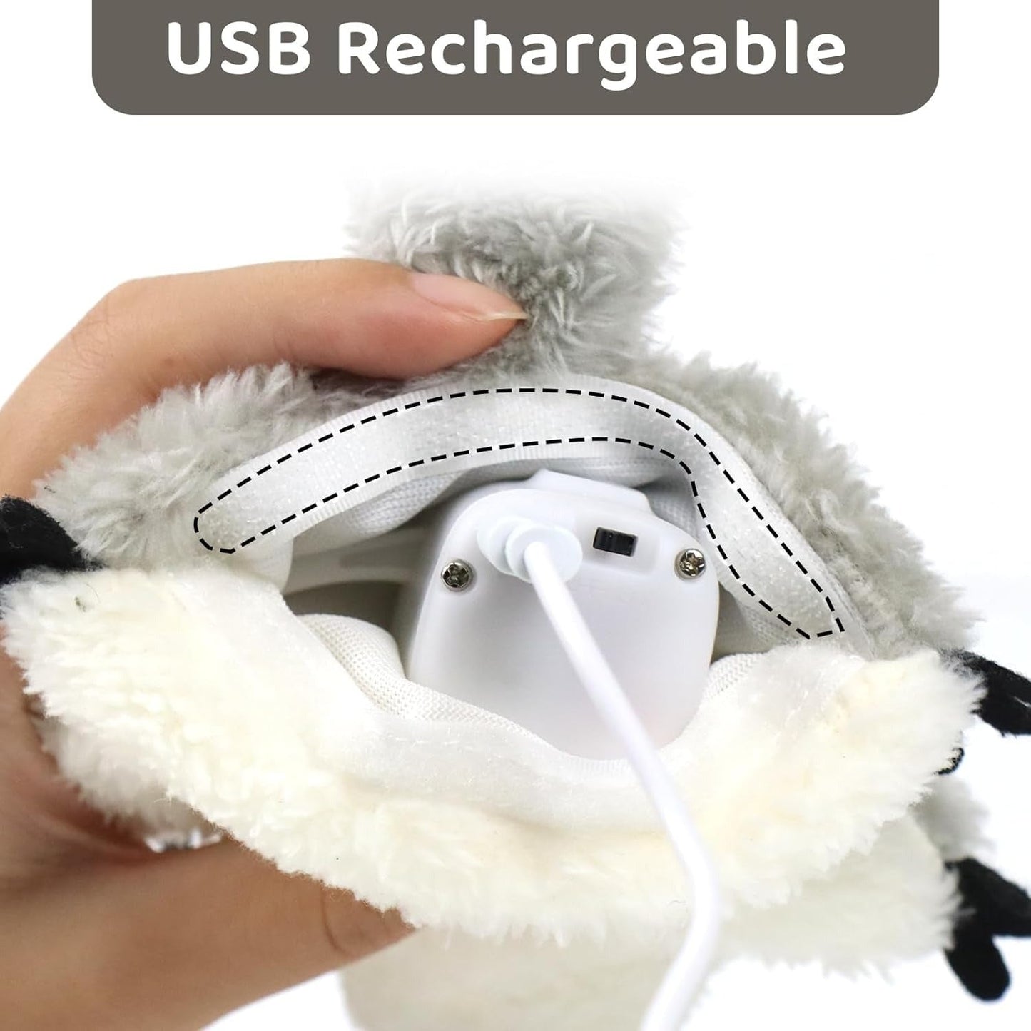 ✨️-LAST DAY 50% OFF🔥Rechargeable touch-sensitive flapping-wing squirrel cat toy