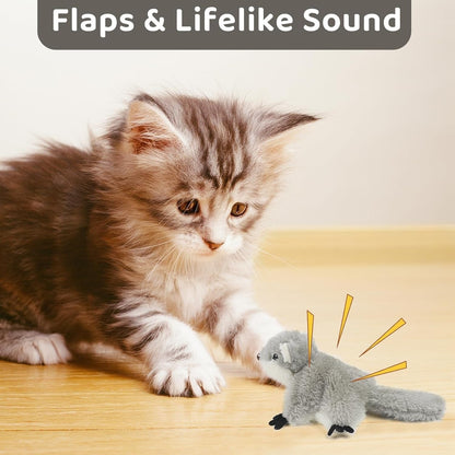 ✨️-LAST DAY 50% OFF🔥Rechargeable touch-sensitive flapping-wing squirrel cat toy