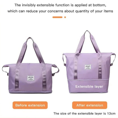 🎁-High-capacity Double-layer Wet Separation Travelling Bag