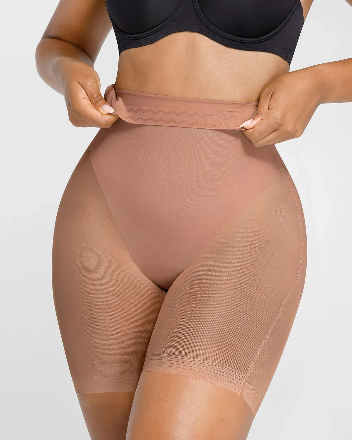 [🔥70%OFF]MeshSmooth High-Waisted Mid Thigh Short