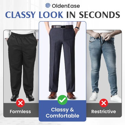 OldenEase - LAST DAY 70% OFF - Men’s Pleated Ice Silk High-Waist Comfort Pants