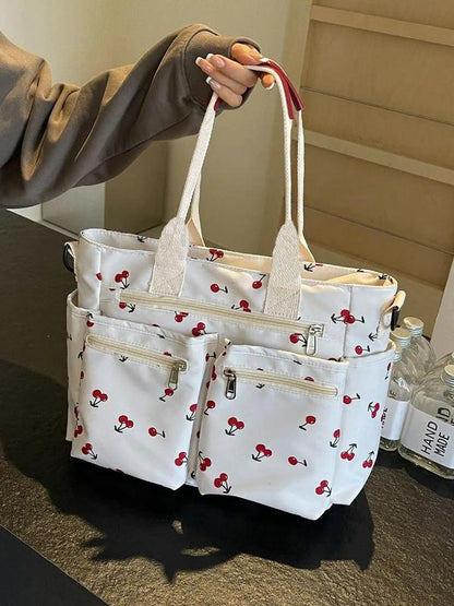 Women's Casual Solid Color Zipper Crossbody Bag, Large Capacity Multi-pocket Design Portable Shoulder Bag for Daily Used, Girl Fashionable Shopping Bag