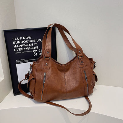Large-capacity vintage tote bag