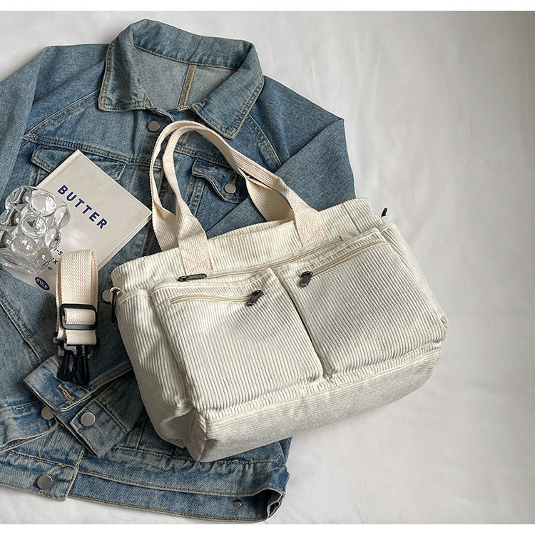 Women's Casual Solid Color Zipper Crossbody Bag, Large Capacity Multi-pocket Design Portable Shoulder Bag for Daily Used, Girl Fashionable Shopping Bag