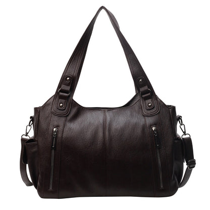 Large-capacity vintage tote bag