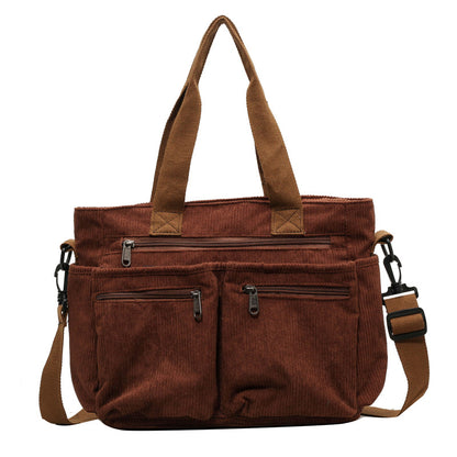 Women's Casual Solid Color Zipper Crossbody Bag, Large Capacity Multi-pocket Design Portable Shoulder Bag for Daily Used, Girl Fashionable Shopping Bag