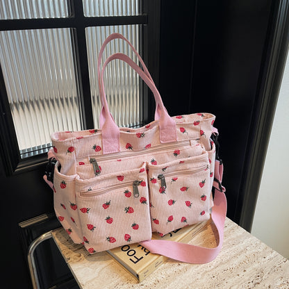Women's Casual Solid Color Zipper Crossbody Bag, Large Capacity Multi-pocket Design Portable Shoulder Bag for Daily Used, Girl Fashionable Shopping Bag