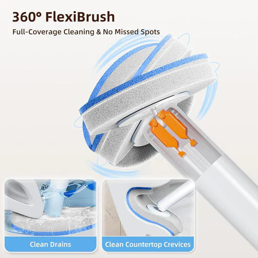 ✨️-LAST DAY 50% OFF🔥Disposable Toilet Brush Set – with Built-In Cleaner & 24 Refills
