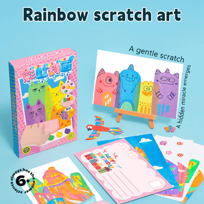 🎅20Pcs DIY Rainbow Scratch Art