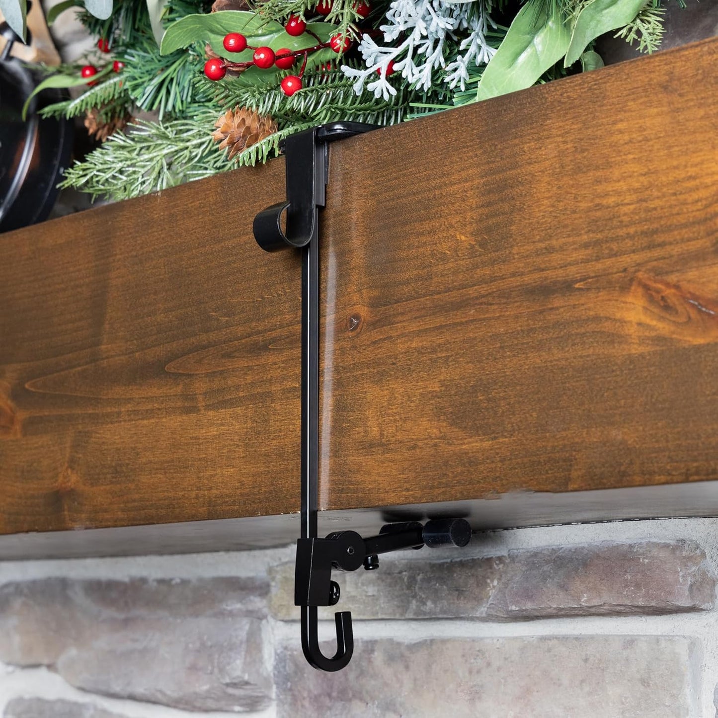 ✨Fireplace Stocking and Garland Hanger-INSTALL IN SECONDS-No nails, no tape, no hassle!