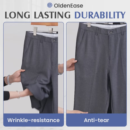 OldenEase - LAST DAY 70% OFF - Men’s Pleated Ice Silk High-Waist Comfort Pants