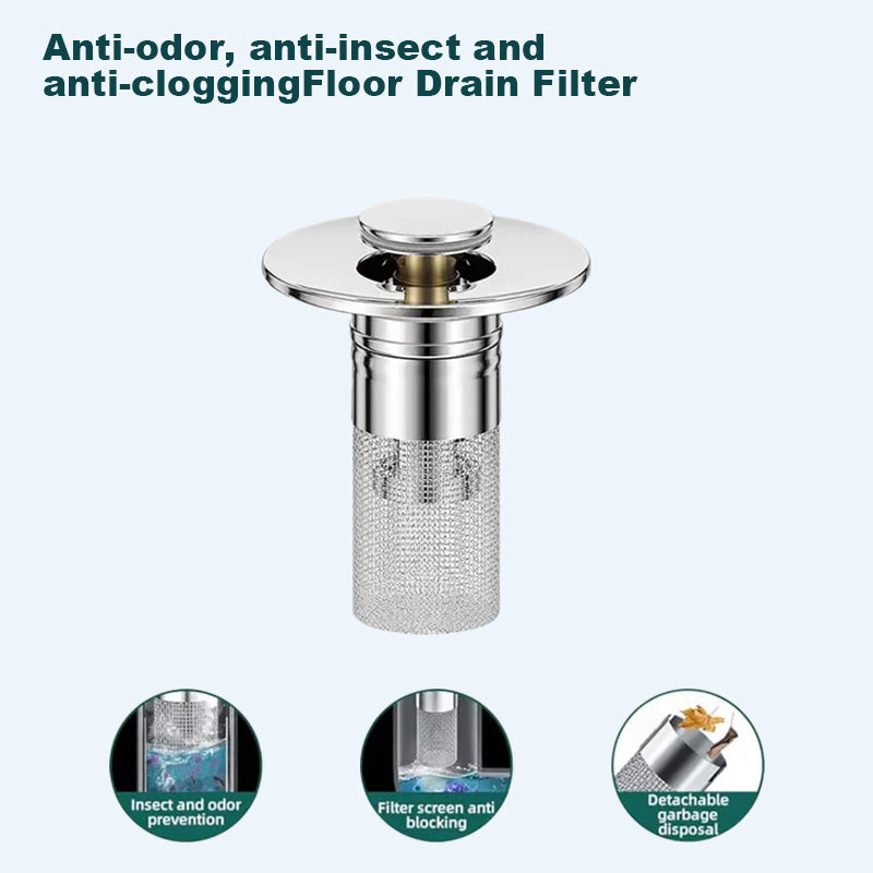 ✨️-Last Day Promotion 49% OFF🏆Pop Up Sink Drain Strainer--🛀Removes odors and prevents blockages