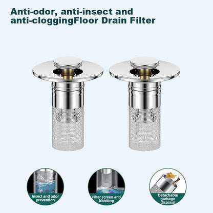 ✨️-Last Day Promotion 49% OFF🏆Pop Up Sink Drain Strainer--🛀Removes odors and prevents blockages
