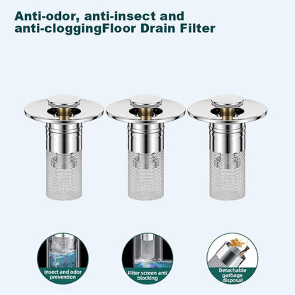 ✨️-Last Day Promotion 49% OFF🏆Pop Up Sink Drain Strainer--🛀Removes odors and prevents blockages